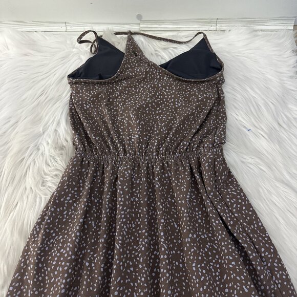 Prana womens XS brown geo pattern strappy hiking dress built in bra - Picture 9 of 13